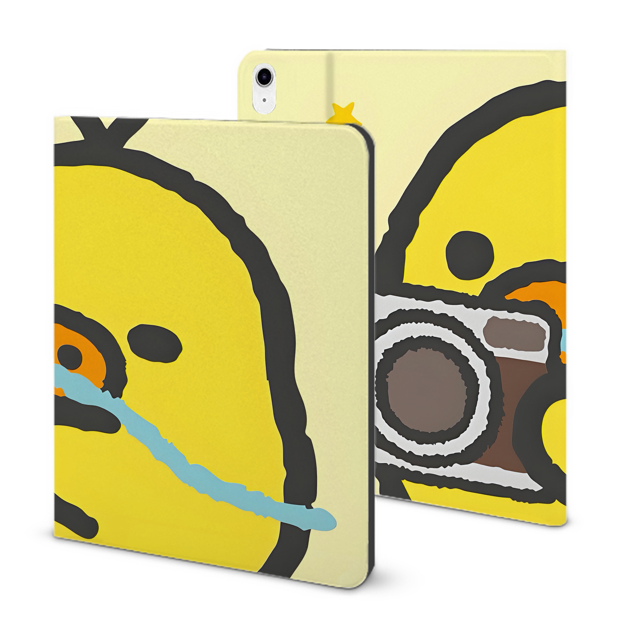 （画像用） リラックマ リラックマ キイロイトリ Rilakkuma Korilakkuma Kiiroitori IPad ケース ブック型 PUレザー TPU 耐衝撃 軽量 薄型 ペン収納なし 全面保護 IPad 各モデル対応